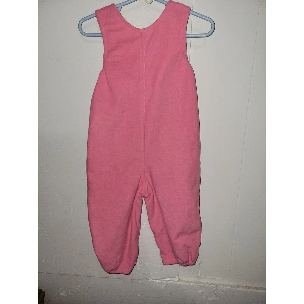 Baby Girl Pink Heart Overalls Jumpsuit AA88